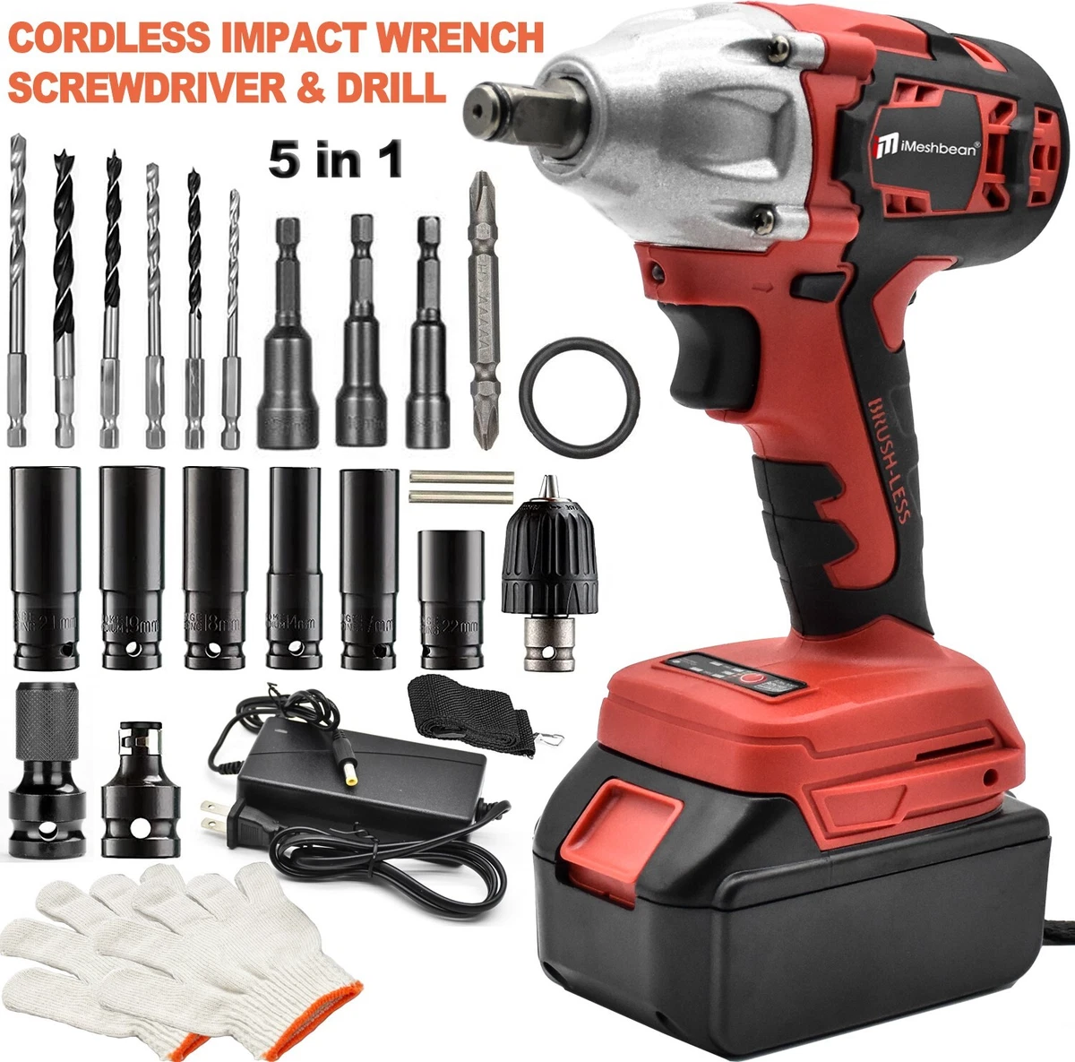 21V Cordless Impact Wrench 1 2