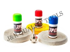 7pc Metal Buffing Kit for Drill 3" Inch Wheel for Polishing Hard Metals