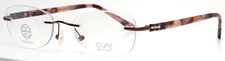 PURE with AIRLOCK Grace 200 210 Brown Womens Eyeglasses 49-18-140 B:31.1