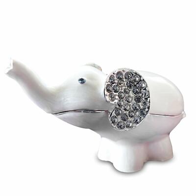 Weißer ELEFANT Schmuckschatulle / Ornament Geschenk *NEU* verpackt