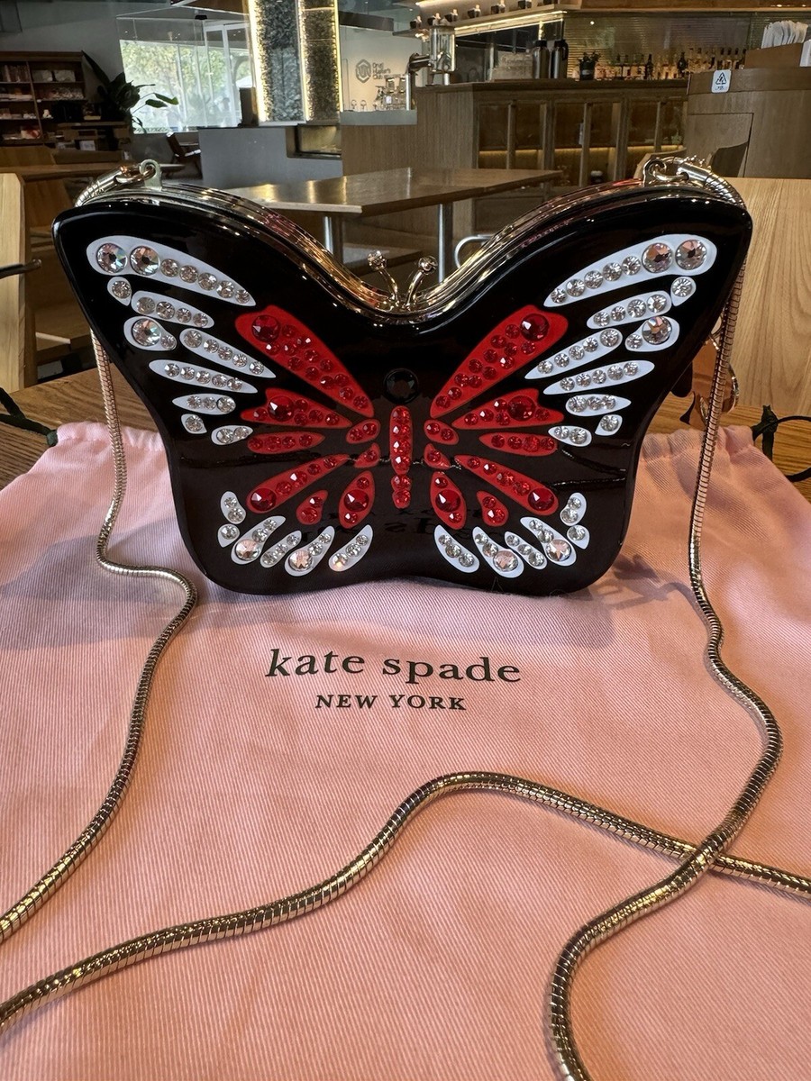 SALE Kate Spade Resin Butterfly Clutch Bag Rare