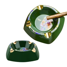 Lubinski Ceramic Cigar Ashtray Big Ash Tray Outdoors Luxury 4CT Holder Art Deco