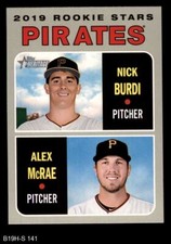 2019 Topps Heritage #141 Nick Burdi / Alex McRae Pirates RC Stars RC 8 - NM/MT