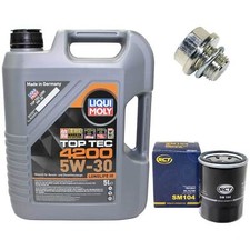 Motor&ouml;l Set 5W-30 5 Liter + &Ouml;lfilter + Schraube f&uuml;r KIA Mitsubishi L300 Peugeot 