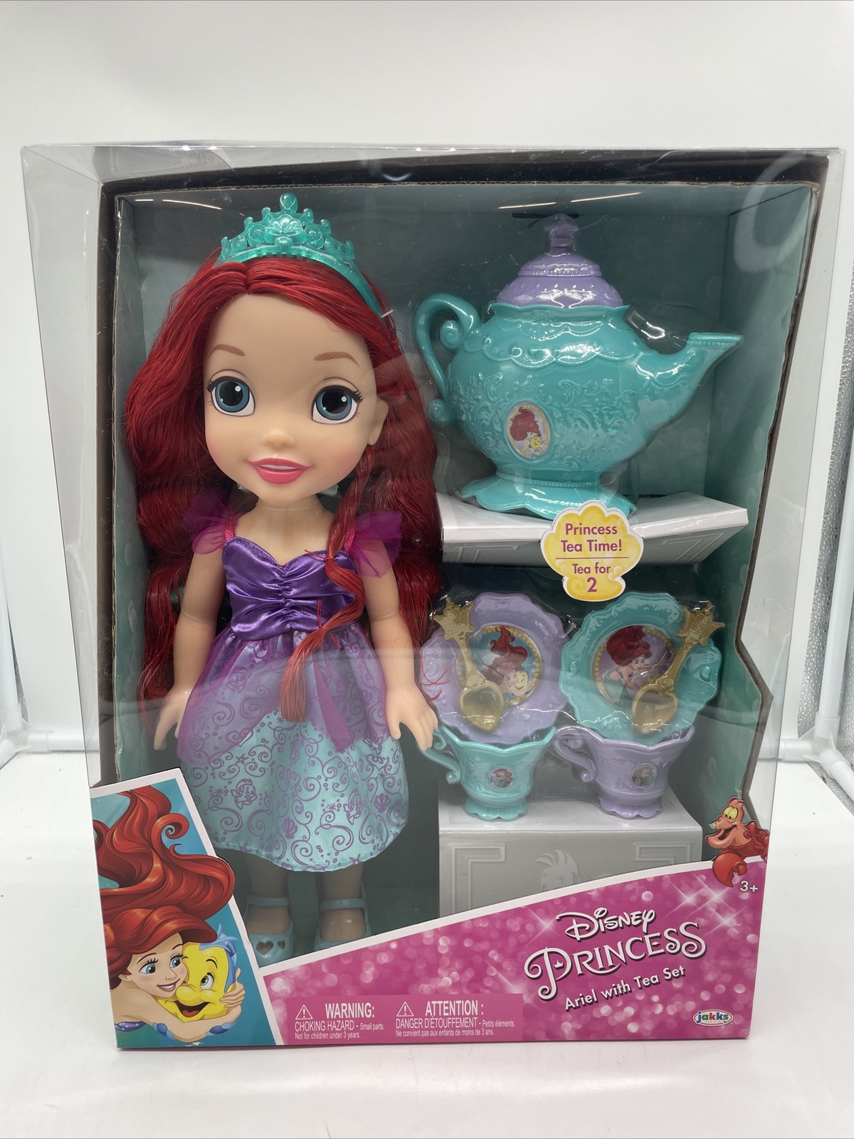 Jakks Pacific Disney Princess Ariel 14" Vinyl Doll With Tea 
