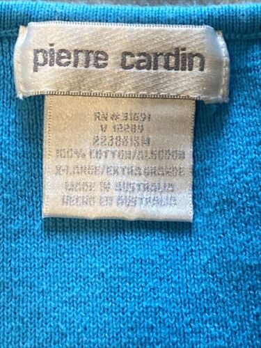 Vintage 90’s Pierre Cardin Sweater Vest Pull On Women’s Sz XL Blue - Picture 2 of 8