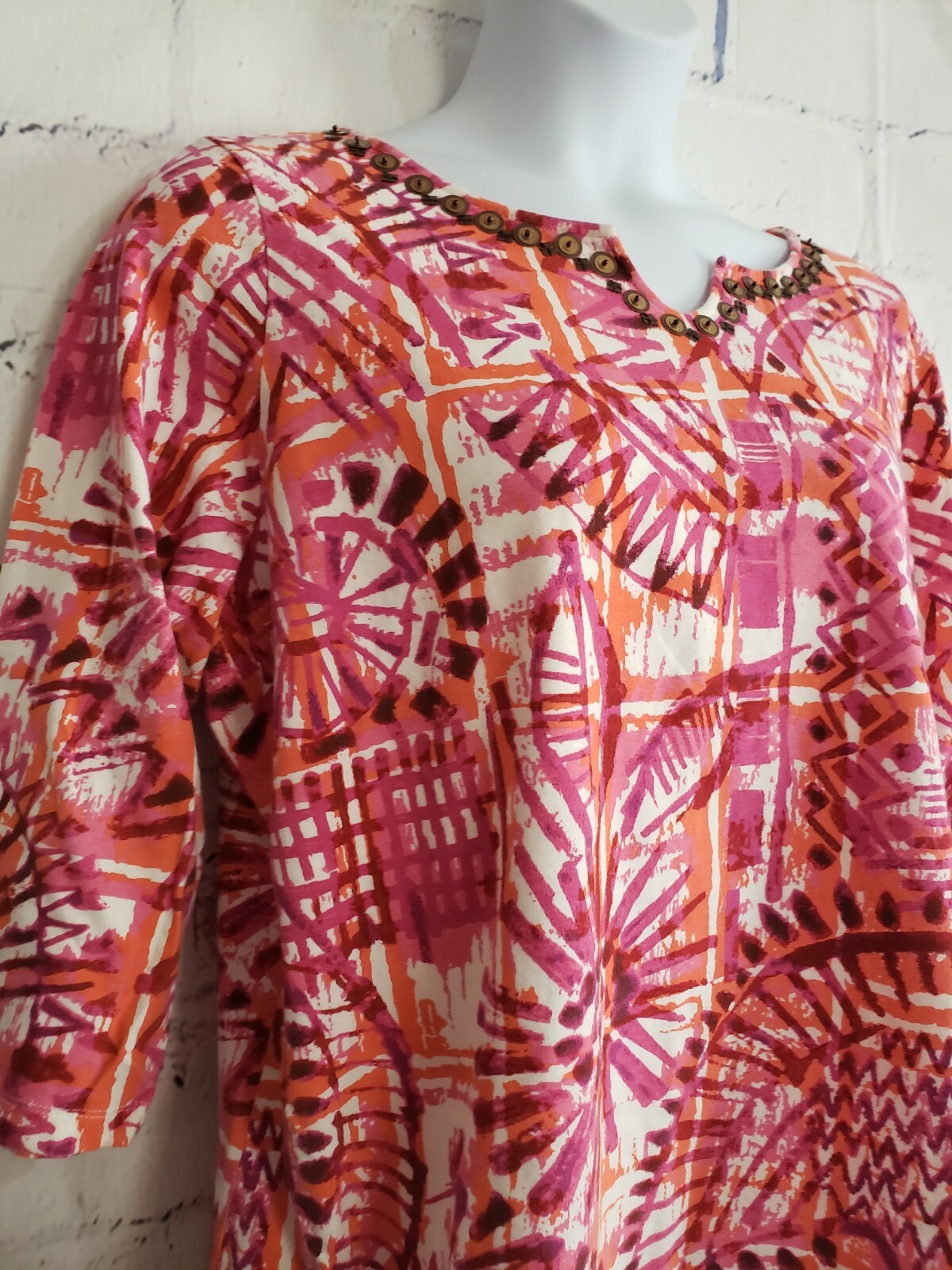 Ruby Rd. Blouse Top Multicolor Geometric Plus 1X … - image 5