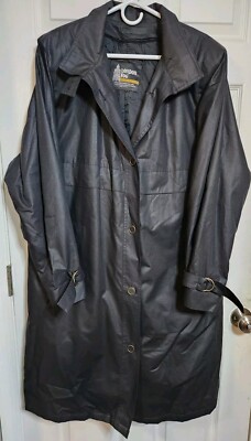 London Fog Vintage Rain Trench Coat Mens Size 16 REG. REMOVABLE THINSULATE LINER