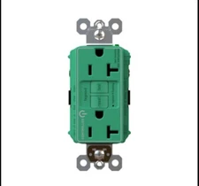 Legrand Pass & Seymour 2097 TRCDGN 20A GFCI Duplex Receptacle Self-Test -Green