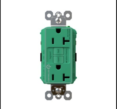 #ad Legrand Pass amp; Seymour 2097 TRCDGN 20A GFCI Duplex Receptacle Self Test Green $20.00
