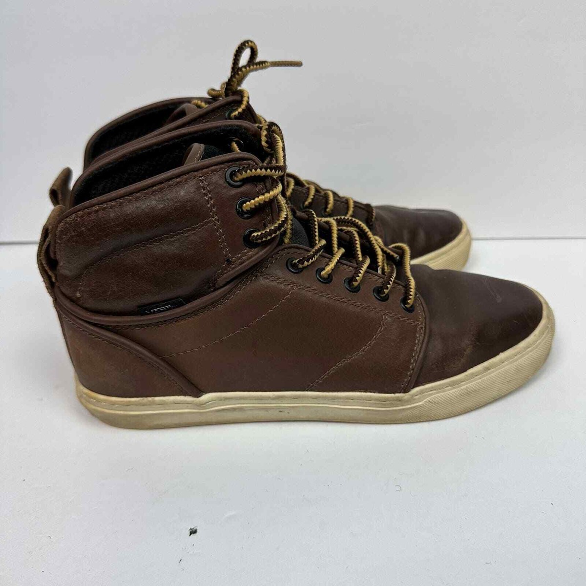 Vans Mens Leather OTW Collection High Top Skateboard Sneakers Brown TC8G Sz 8.5 Sk8-Hi Shoe in Brown | Vans main image 2