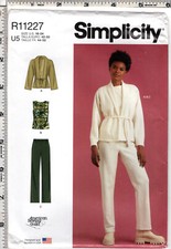 "Misses' Jacket, Top Pants" 2021 Simplicity Pattern R11227 16-24 BRAND NEW