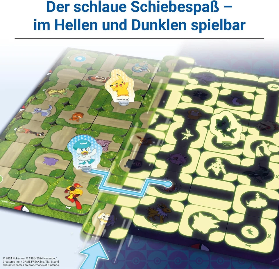 Pokemon Labyrinth Glow in the Dark Leuchtet im Dunkeln Spiel Ravensburger - Bild 2 von 4