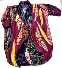 Iconic JUDITH ROBERTS sz M L XL richly hand crafted Art patchwork coat excl cond