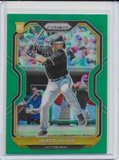 2021 Panini PRIZM Baseball Jared Oliva RC Green PRIZM Pittsburgh Pirates #34