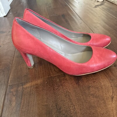 Ecco Red Pumps Leather Women s 39 Cutesy Demure
