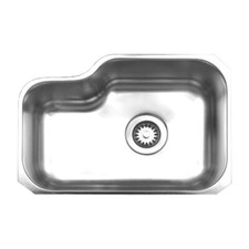 Whitehaus WHNU1913 Noah's Undermount Kitchen Sink, Brushed Stainless Steel LOCAL