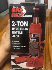 Torin Big Red Hydraulic Bottle Jack, 2 Ton (4,000 lb) Capacity