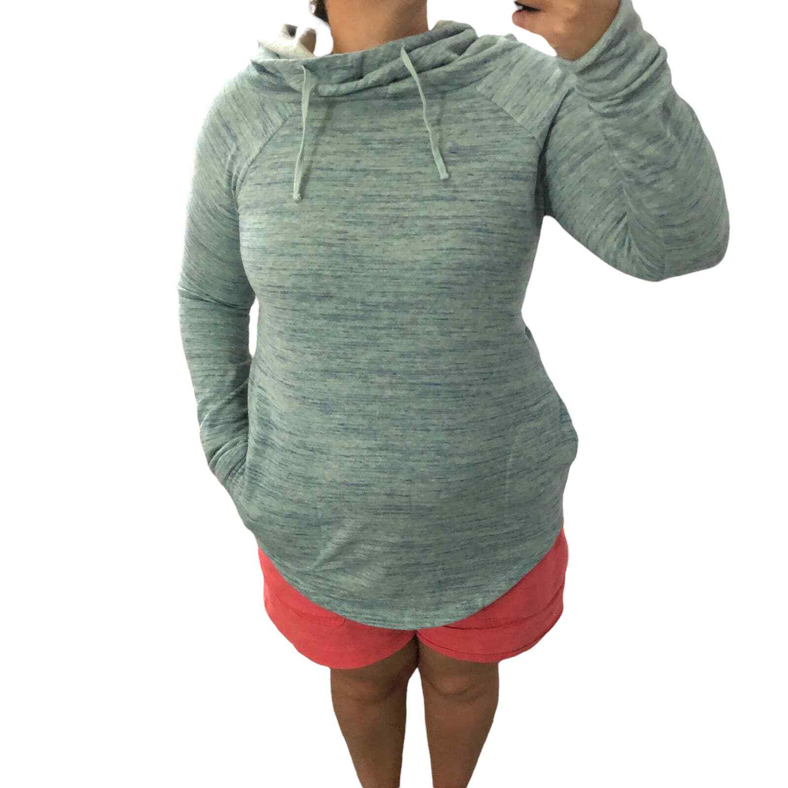 Mossimo Soft Blue Heathered Cowl Neck 