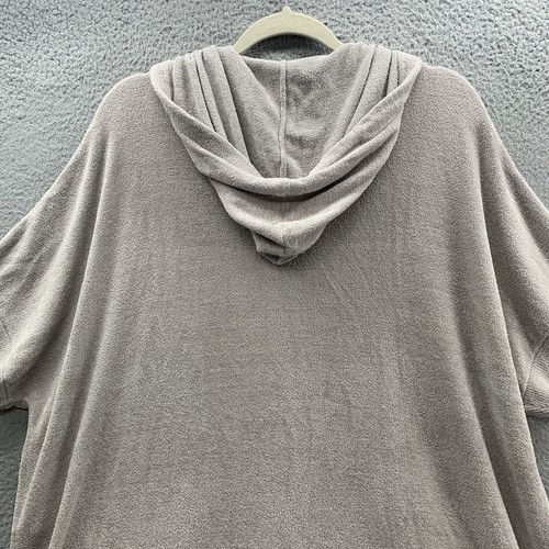 Barefoot Dreams Cozy Chic Lite Full Sip Short Sleeve Hoodie Gray Women’s S/M - Picture 10 of 11