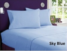 Pretty Bedding Collection 1000 TC Egyptian Cotton US Sizes Sky Blue Solid