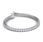 Round 4 Ct labcreated 14K White Gold Diamond Tennis Bracelet Agi Certified F Vs2