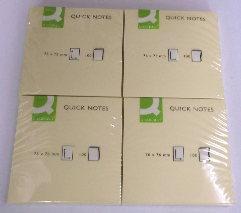 Haftnotizen Klebezettel Klebchen Haftzettel 76 x 76 mm 400 Blatt 4 x 100 Blatt