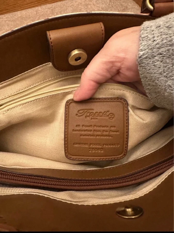 Bolso de Mano FOSSIL Floral Habana Cartera de Lona Nuevo con Etiquetas Foto 4 de 4