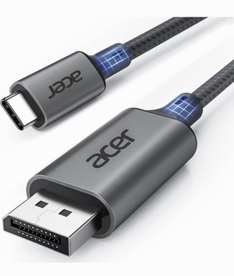 Acer USB-C to DisplayPort Cable 4K@60Hz One-Way Braided Gray
