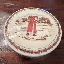 Villeroy Boch Festive Memories Trinket Dish Father Christmas 3”x1.75” NOS in box