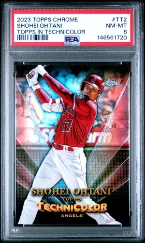 146561720 Shohei Ohtani 2023 Topps Chrome #TT-2 in Technicolor PSA 8
