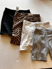 BIKE SHORTS Girls Kids Size 6 to 8 Shorts Lot Of 4 Gymnastics Dance Gym Running