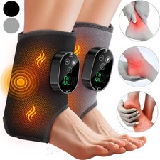 Electric Foot Ankle Massager Relieve Ankle Pain 6 Heat Levels, 3 Vibration Modes