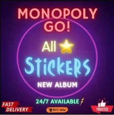 Monopoly Stickers Go 1-5 Stars⭐ALL Stickers Available🔥CHEAPEST PRICE⭐24/7