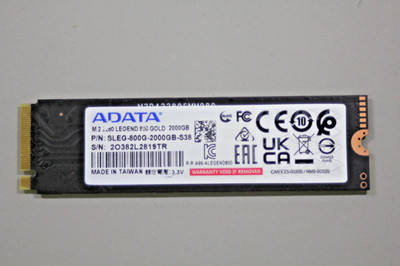 ADATA LEGEND 800 GOLD 2TB 2280 M.2 NVME SSD (SLEG-800G-2000GB-S38) 100% Health