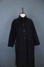 MAX MARA Solid Black 100% Virgin Wool Raglan ...