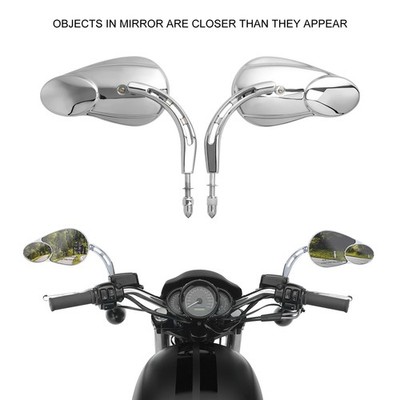 8mm Split Vision Mirrors Fit For Harley Electra Glide Sportster Heritage Softail