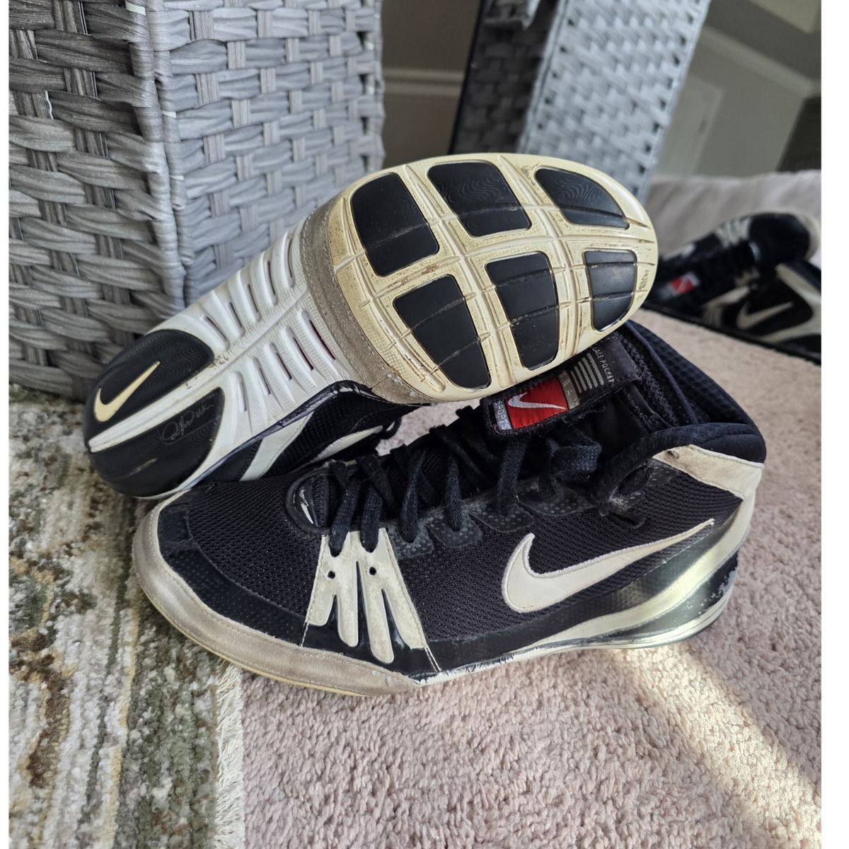 OG Nike Wrestling Shoes Freeks Black/White Men's Size 11 | eBay