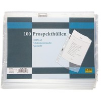 Idena 376007 - ProspekthüLlen Din A5, 100 StüCk, Genarbt KlarsichthüLlen