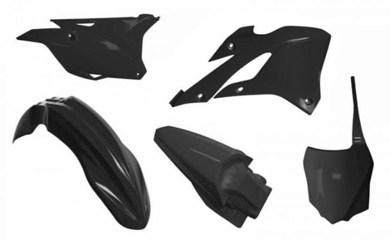 Kit plastiques RACETECH noir pour moto Kawasaki KX85 et KX112