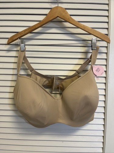 NWT women's smooth Balconette Wired bra Cacique Size 46DDD Tan color