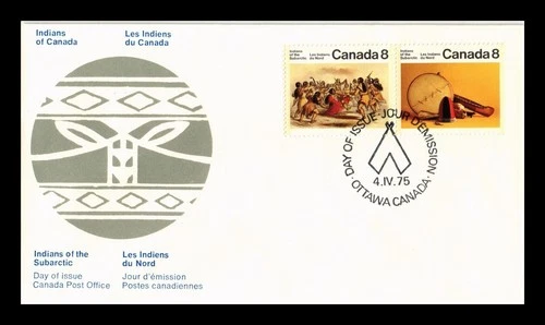 Dr Jim Stamps Canada Indians of the Subarctic Setenant Pair First Day Cover