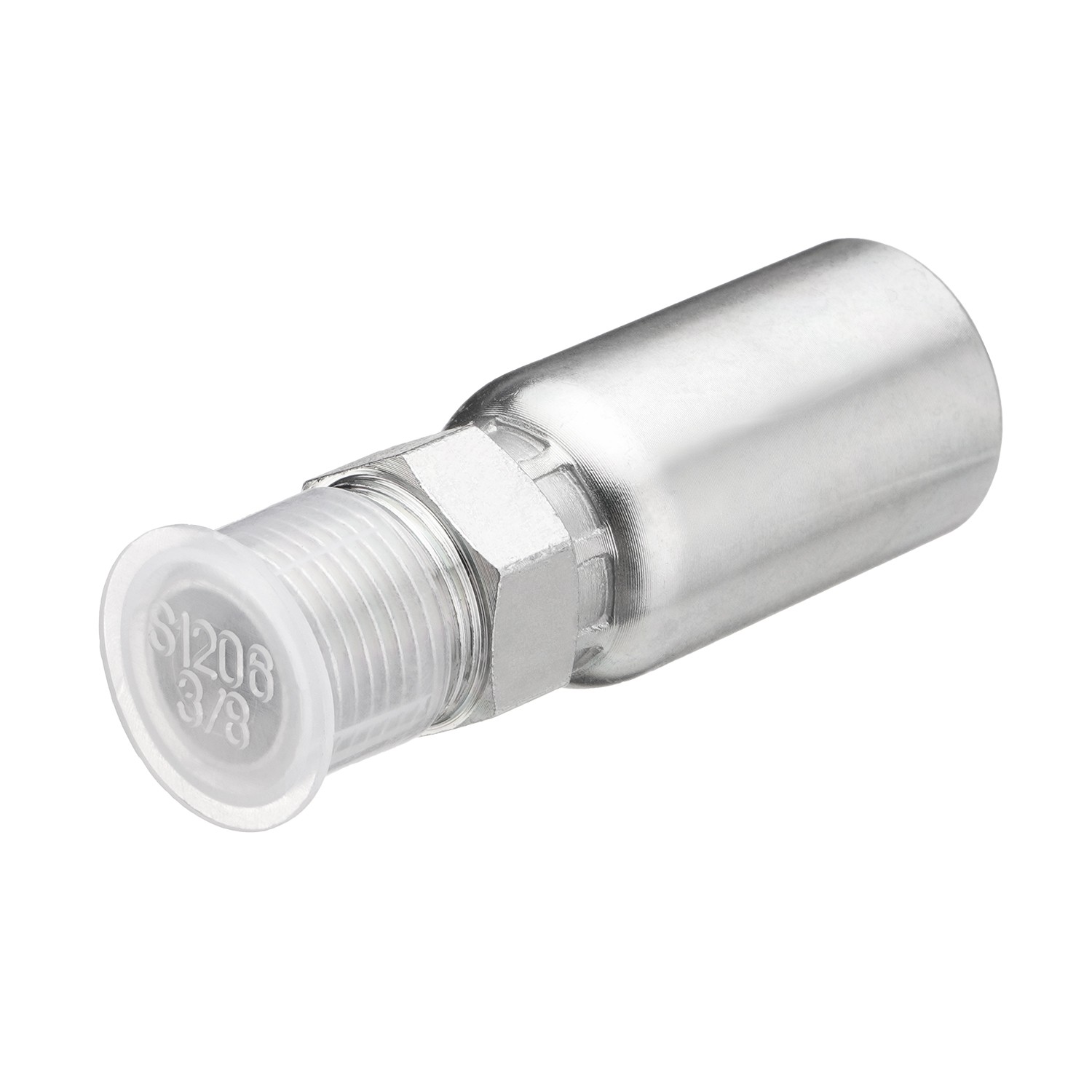 12 Pack Hydraulic Hose Fittings, 3/8" I.D. Hose X 3/8" NPTF Male with Protection