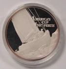1987 1oz .999 Fine Silver Samoa America's Cup Round