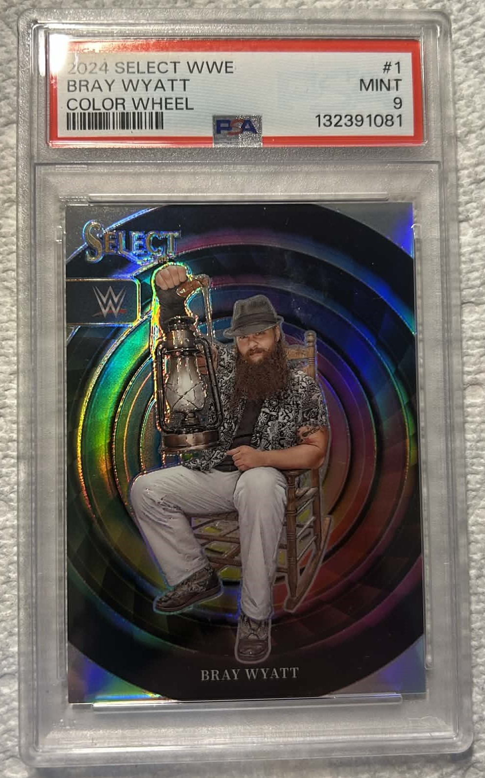 Bray Wyatt 2024 Select WWE Color Wheel PSA 9 Panini WWE 2024 Select