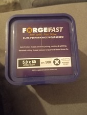 5.0 x 60mm, Elite Performance Wood Screw (Box 500) ForgeFast Pozi, UK Seller