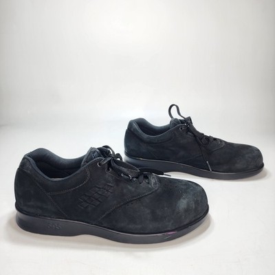 SAS Free Time Womens Walking Shoe Black Leather Lace Up Size US 9