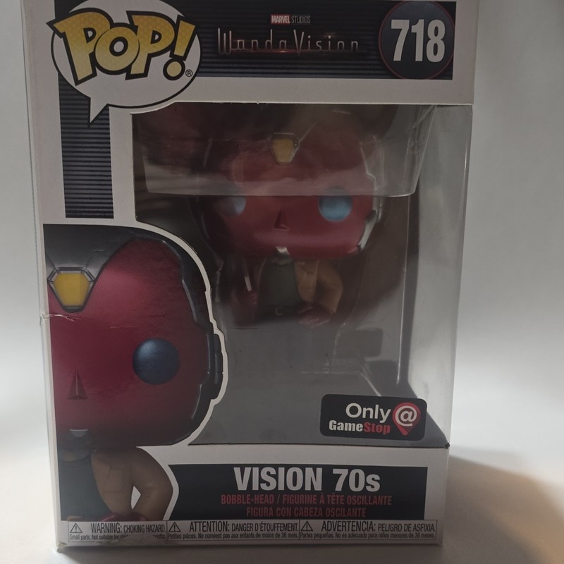 Funko Pop! Marvel WandaVision 70s Vision #718 GameStop Exclusive Vinyl Figure