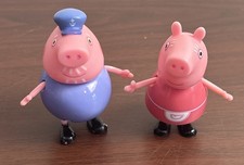 Peppa Pig GRANDPA PIG  GRANNY PIG Toy Figures Jazwares 2003 Rare Set