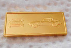 1980 Mazda RX-7 24k Gold on Sterling Silver 2g Bar 7/8" Ingot Sports Car 1984 MN — photo 2